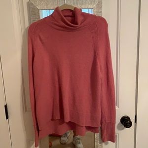 J. Crew. High neck pink sweater.